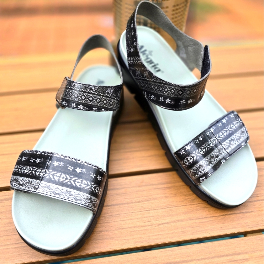 Women's ALEGRIA Sandal Open Toe Black Sandals Size 42/ 10.5-11 - Picture 1 of 9